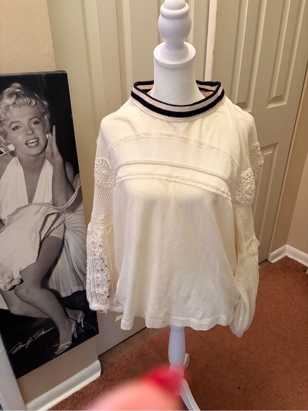 Free People “Marakesh”  ivory top L